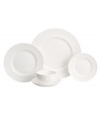 Place settings that are perfect for everyday or more formal occasions. The clean simplicity of Night and Day dinnerware offers the versatile and striking contrast of pure white, embossed with various designs.