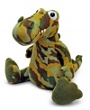 Wally Dinosaur raises the question: Did dinosaurs really go extinct, or did they just develop really great camouflage? Wally, for one, is a master of jungle camo. He is also very good at snuggling: With ultra-soft fleece covering and squishy fill, you won't want to keep these hugs hidden!