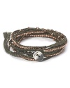 Add a touch of boho style to your look with Chan Luu's wrap bracelet embellished with on-trend rose gold plated nuggets.