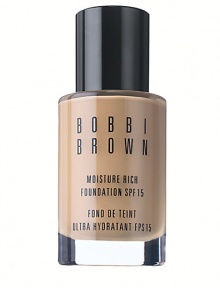 Bobbi's popular moisturizing formula provides SPF 15 sun protection while it hydrates skin and delivers a soft, beautiful finish. The formula is buildable, allowing medium to full coverage as desired. Available in a range of skin-tone-correct shades. For Normal to Dry skin types. 