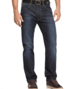 Turn down your tone with these medium dark-wash jeans from Armani Jeans.