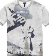 This simple t-shirt from Armani Jeans sneaks up on you with much stealth-and style.