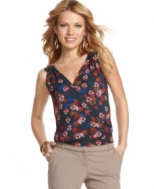 Get all wrapped up in this top from Jessica Simpson that flaunts a super cute floral print!