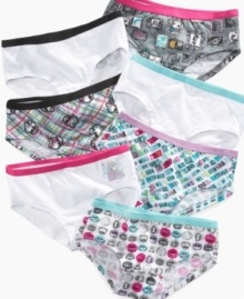 An entire week's worth of cute cotton panties in whimsical patterns from Monster High.