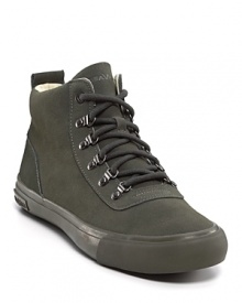 Rugged style takes the streets with these hiking-inspired lace-up boots, complete with a back pull-tab.