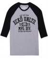 Step up to the plate. This Raglan graphic t-shirt from Ecko Unltd is a style home run.