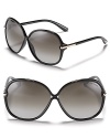 Tom Ford's famous crossover sunglasses gets a new look in delicate frames and gradient lenses.