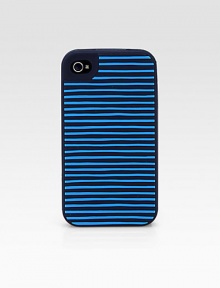 Sporty stripes add excitement to this sturdy phone cover.Rubber5W x 5H x 1DImported