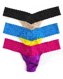 A colorful addition to your intimates wardrobe, Hanky Panky's Colorply thong blends comfort with sexy style.