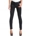 Go metallic in these snakeskin-print skinny jeans from Jessica Simpson! Looks great with sky-high heels for an edgy night-out look.