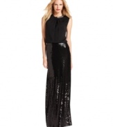 MICHAEL Michael Kors' maxi skirt is made for evening with a shimmering, fully sequined silhouette.