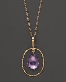 Rosecut amethyst adds rich sparkle to 14K yellow gold. By Nancy B.