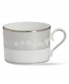 Tea and coffee never looked this good. Each cup is elegantly crafted in bone china with a delicate floral design and textured white beads finished with stunning platinum trim to complete the perfect table setting. From Lenox's dinnerware and dishes collection. Qualifies for Rebate