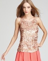 Alice + Olivia Tank - Sandy Embellished