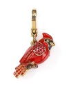 Le tweet, c'est chic. This Juicy Couture cardinal charm has serious character, cast in brass with cubic zirconia stone details.