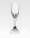 A classic beveled pattern extends down the stem of a luminous flute crafted in pure lead crystal. From the Massena Collection 5.25 oz. 8½ high Hand wash Made in France