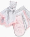 Doubled-layer cotton bear burp cloths by Carter's make staying clean look so cute.