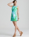 Brimming with retro appeal, this Lilly Pulitzer dress accelerates into the season with a vibrant mod silhouette. Rev up the look with lofty wedges.