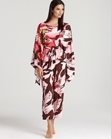 This Natori caftan pajama set is so elegant, you won't want to ever get dressed. Its gorgeous floral print and glamorous silhouette prime it for double duty as a hostess ensemble.