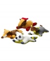 From Animal Planet is this adorable 4 pack plush toy set for your best friend dog. It includes a bear, a moose, a beaver, and a raccoon plus a hidden squeaker inside for extra fun.