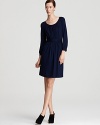 Delicate pleating lends artful dimension to a whisper-weight DKNY dress. Style with sleek booties for effortless elegance.