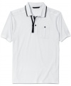 Prep goes urban with a short-sleeved polo from Sean John that puts a zipper where the tired old button-through used to be.