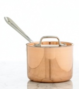 Delicate sauces are often integral to a recipe's success, but they're difficult to get just right. This All-Clad copper saucepan provides complete control over cooking heat,  pairing the extraordinary benefits and opulent aesthetics of copper with the hassle-free maintenance of stainless steel. Lifetime warranty.