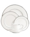 From the Lenox Classic Collection, Federal Platinum formal dinnerware and dishes add a luxurious note to your place settings. Made of exquisite white bone china with platinum trim, a complete selection of pieces is available. Coordinating Debut Platinum crystal stemware adds the finishing flourish. Qualifies for Rebate