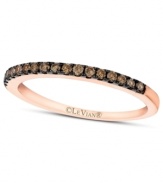 A slim, sparkling sensation. Le Vian's pretty band features pave-set chocolate diamonds (1/4 ct. t.w.) in a 14k rose gold band. Size 7.