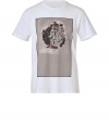 Inject bold style into your casual wardrobe staples with this printed tee from Marc Jacobs - Crew neck, short sleeves, slim fit, front graphic - Wear with jeans, chinos, corduroys, or slim suit pants