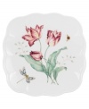 With a gently scalloped rim and whimsical flower and butterfly motif, the Butterfly Meadow accented square plates add springtime delight to any season. From Lenox dinnerware, these dishes can be mixed and matched with the rest of the Butterfly Meadow collection. Qualifies for Rebate