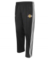 Wear what the pros do with these Los Angeles Lakers track pants from adidas.