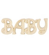 Get the baby's room ready with this Lenox Expressions figurine. Crafted of gold-trimmed ivory porcelain, it's a special gift for growing families. Qualifies for Rebate