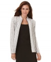 Put some sparkle in your style with this glamorous Alex Evenings jacket, a chic and versatile statement piece.