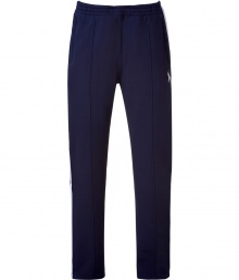 Inject sporty style into your casual look with these fleece pants from Polo Ralph Lauren - Elasticized waistband, side stripe at legs, logo detail at hip - Style with a tee, matching pants, and retro-inspired trainers