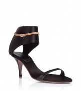 Luxurious sandals in fine satin and leather - outstanding noble material mix in black - slim straps and an elegant ankle cuff for a secure fit - stylish 8cm stiletto heel - sexy AND sophisticated AND fashionable - pair with biker pants, roll-up jeans, cocktail dresses