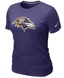 Team player. Show support for your favorite football team in this Baltimore Ravens NFL t-shirt from Nike.