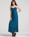 Aqua Dress - Wood Block Maxi