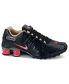 The Nike Shox NZ EU sneakers offer lightweight performance and a sleek look.