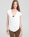 A drapey cowlneck lends elegance to this easy-chic Soft Joie top.