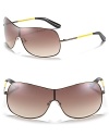 City streets or mountain slopes, these shield-style shades ensure you look chic. From MARC BY MARC JACOBS.