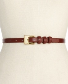 Sink your fangs into this exotic skinny belt from Nine West. Stylish faux-snake detail will keep you on-trend this season.