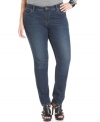 Partner the season's hottest tops with DKNY Jeans' plus size skinny jeans-- they're must-haves for your casual wardrobe.