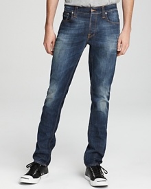 Perfectly weathered for a comfy, lived-in look and feel, the Grim Tim jean breaks the barrier between casual and cool.