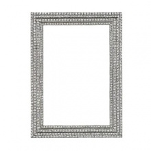 Crystal Pave Frames by Olivia Riegel. Modern and dazzling pave frame embellished with hand-set Swarovski crystals in a silver-tone metal finish.