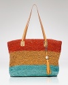 Join the color block bag party with this textured bag from Olivia Harris. Bold stripes are perfectly on-trend, while the simple shape gives this style a touch of timelessness.