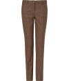 Your workweek just got more chic with these slim checked pants from Michael Kors - Flat front, belt loops, off-seam pockets, back welt pockets with buttons, straight leg, all-over check print - Wear with a cashmere pullover and embellished ballet flats