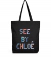 Tuck away shopping essentials in style in See by Chlo?s logo tote - Multicolor patchwork logo, double top handles - Perfect for stashing away groceries, or giving as a fun holiday gift