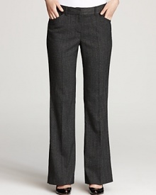 Boardroom chic tweed trousers from Pippa update fall's office repertoire with polish and poise.