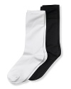 Smooth basic socks with a thick elastic band at ankle.